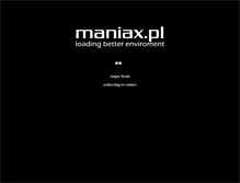 Tablet Screenshot of maniax.pl